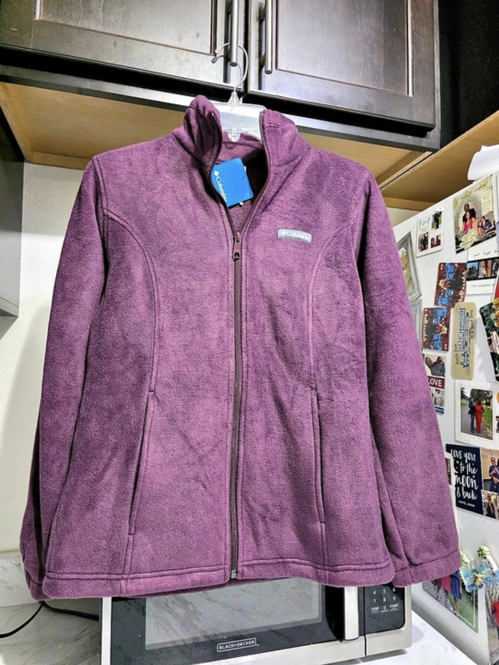 Columbia Benton Springs Full Zip Fleece Jacket Purple Small